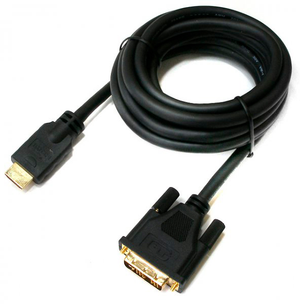 Кабель мультимедійний Viewcon HDMI-DVI (18+1) 2 м, M/M (VD066-2M)