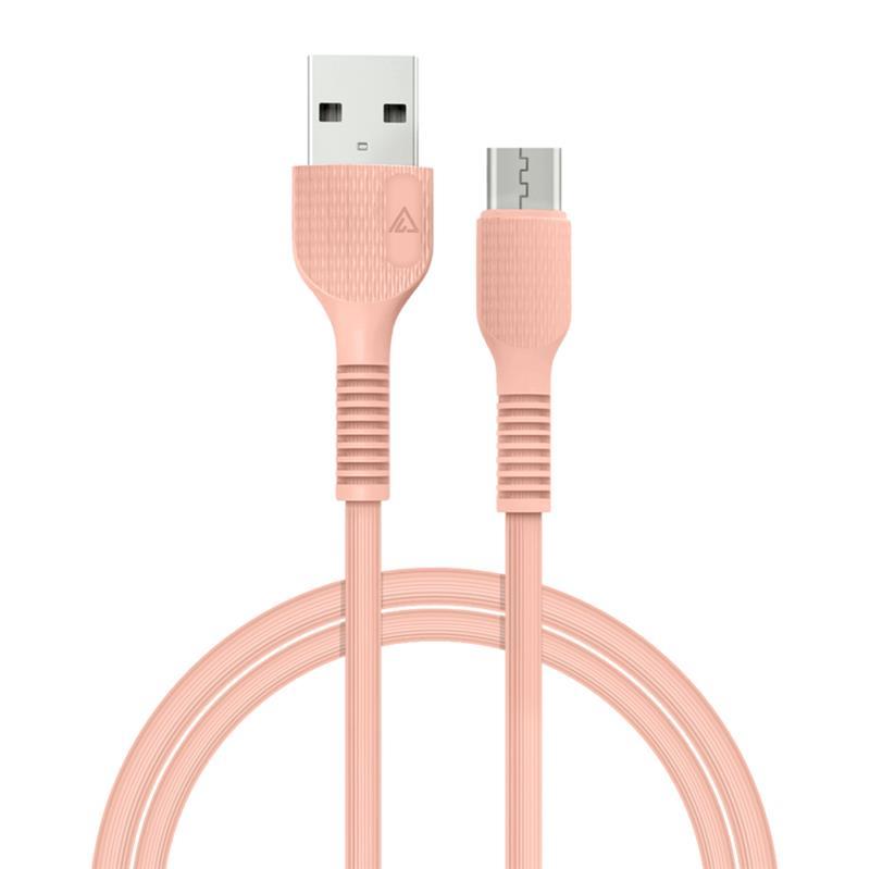 Цена кабель ACCLAB AL-CBCOLOR-M1PH USB-microUSB 1.2м Peach (1283126518164) в Киеве