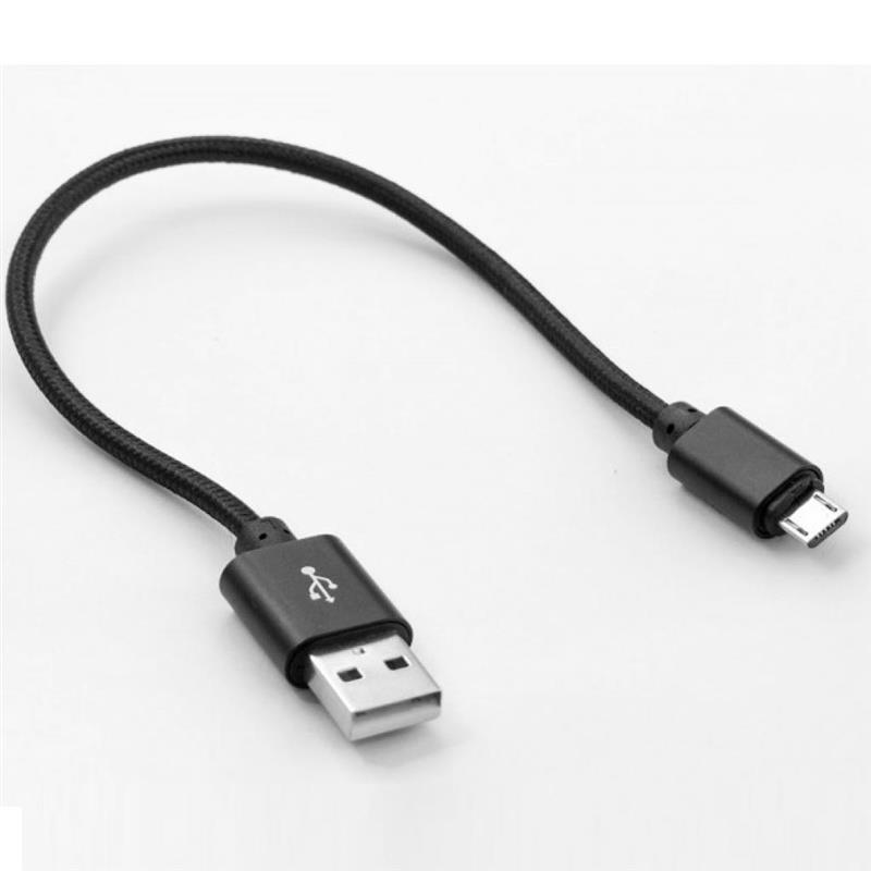 Кабель Dengos USB-microUSB 0.25м Black (NTK-M-SHRT-BLACK) в интернет-магазине, главное фото