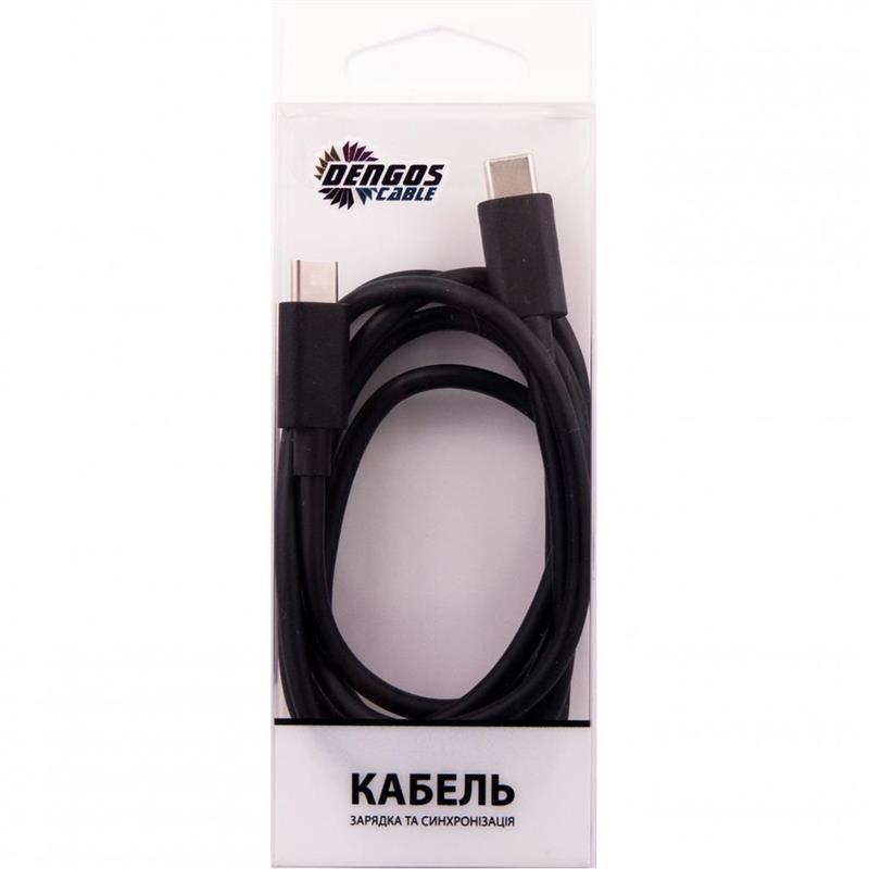 Dengos USB Type-C-USB Type-C 1.3м Black (PLS-TC-TC-BLACK)