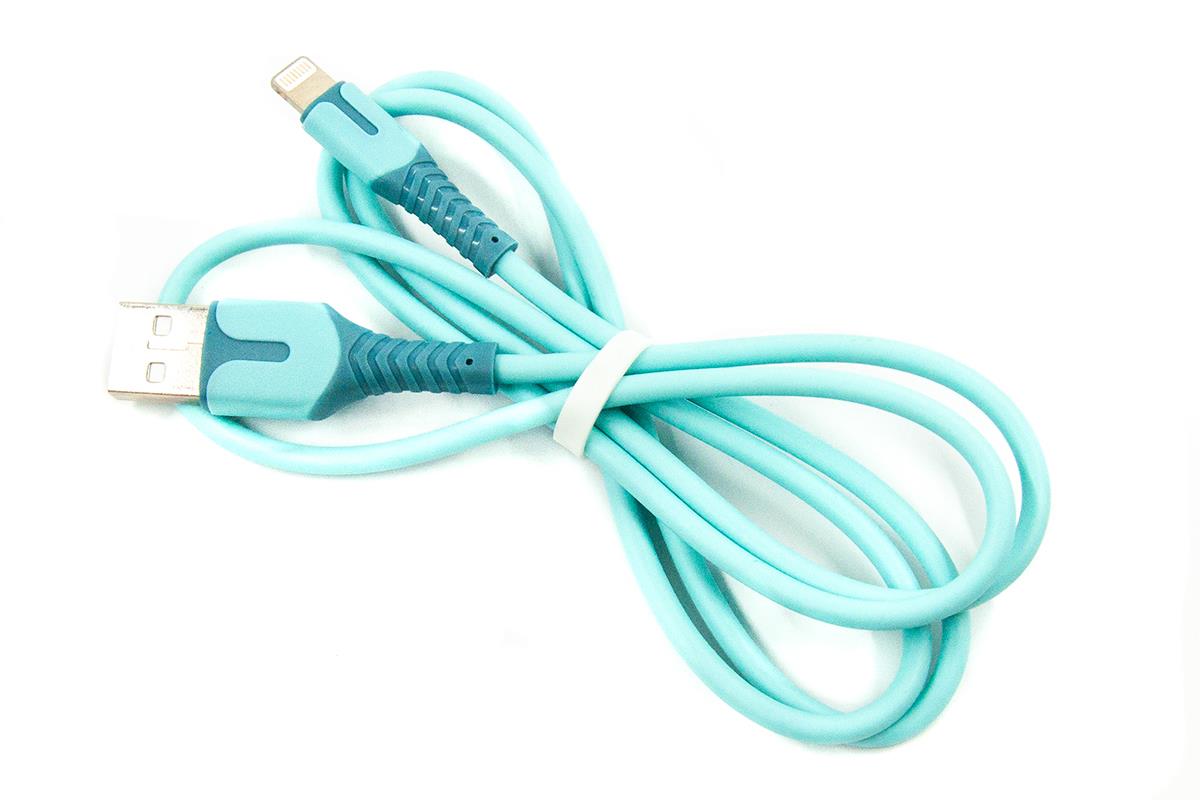 Кабель Dengos USB-Lightning 1м Blue (PLS-L-IND-SOFT-BLUE) в интернет-магазине, главное фото