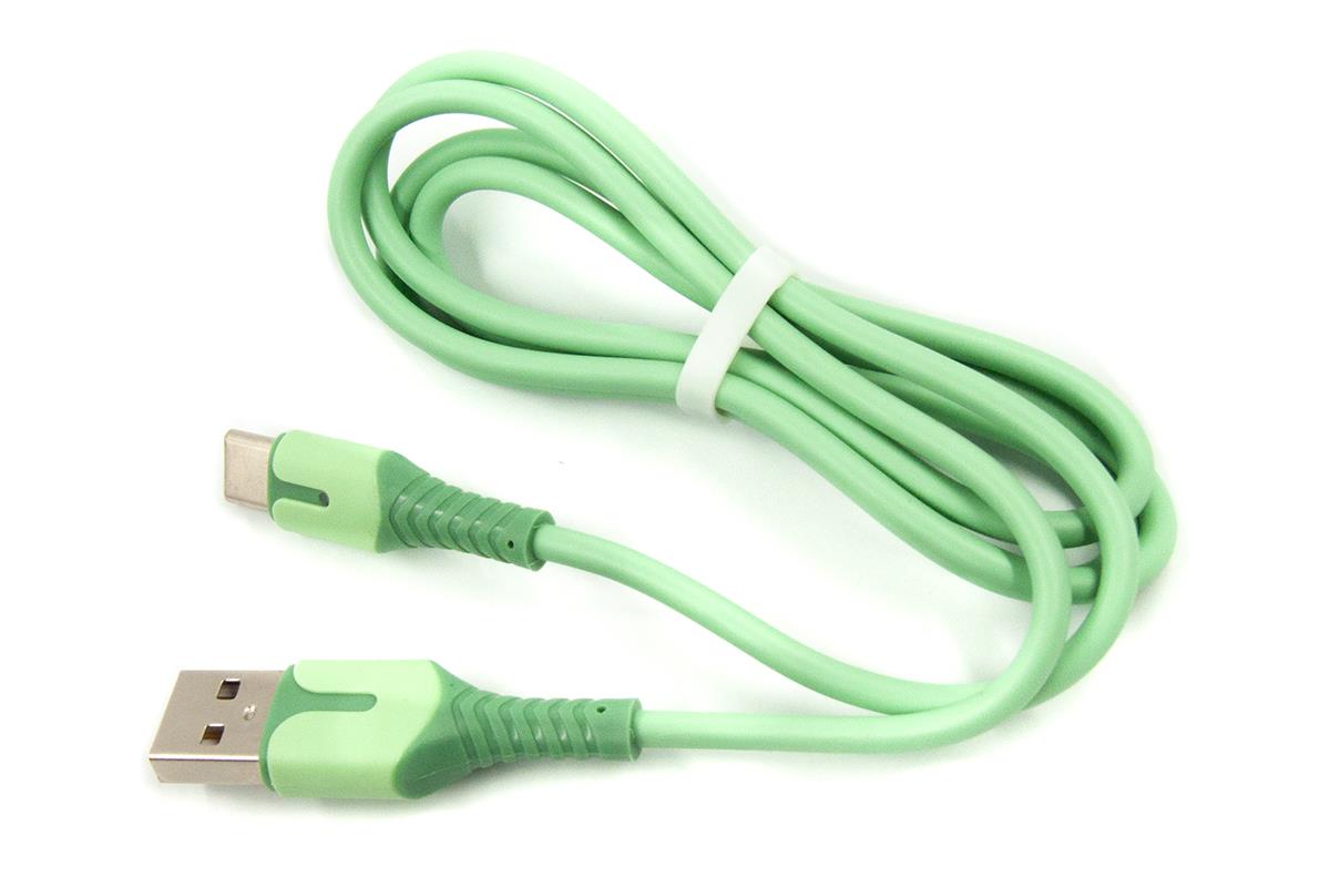 Dengos USB-USB Type-C 1м Mint (PLS-TC-IND-SOFT-MINT)