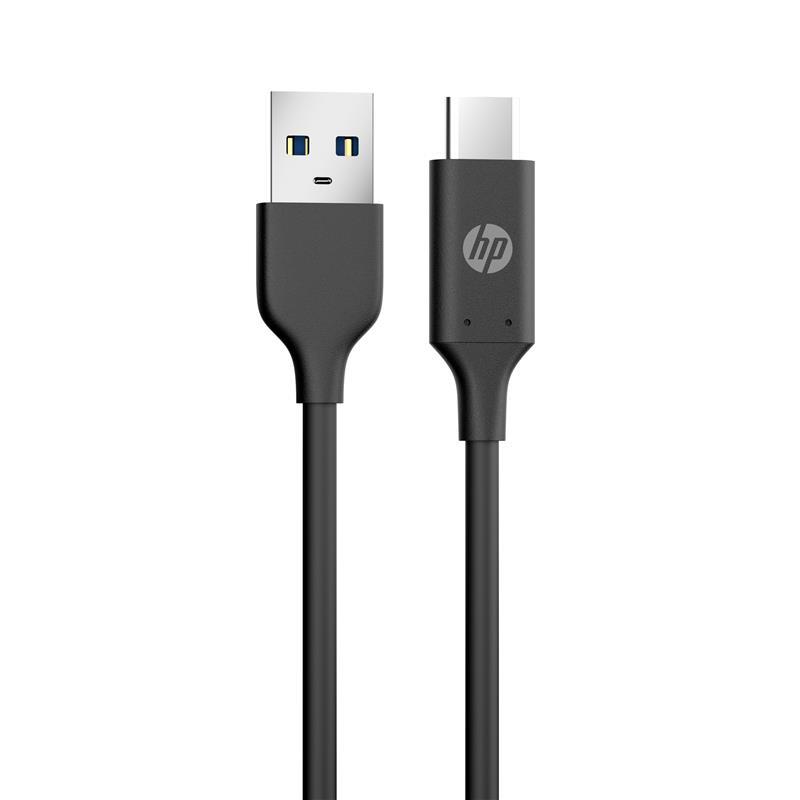 HP USB - USB-C, 1м, PVC, Black (DHC-TC101-1M)