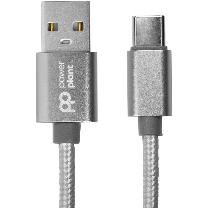 Кабель PowerPlant USB-USB Type-C, 1м, Grey (CA912346) в интернет-магазине, главное фото