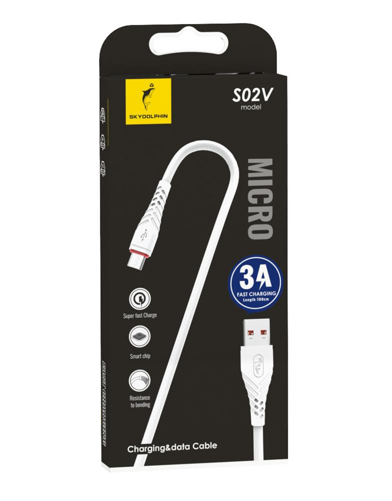 SkyDolphin S02T USB - USB Type-C 1м, White (USB-000588)