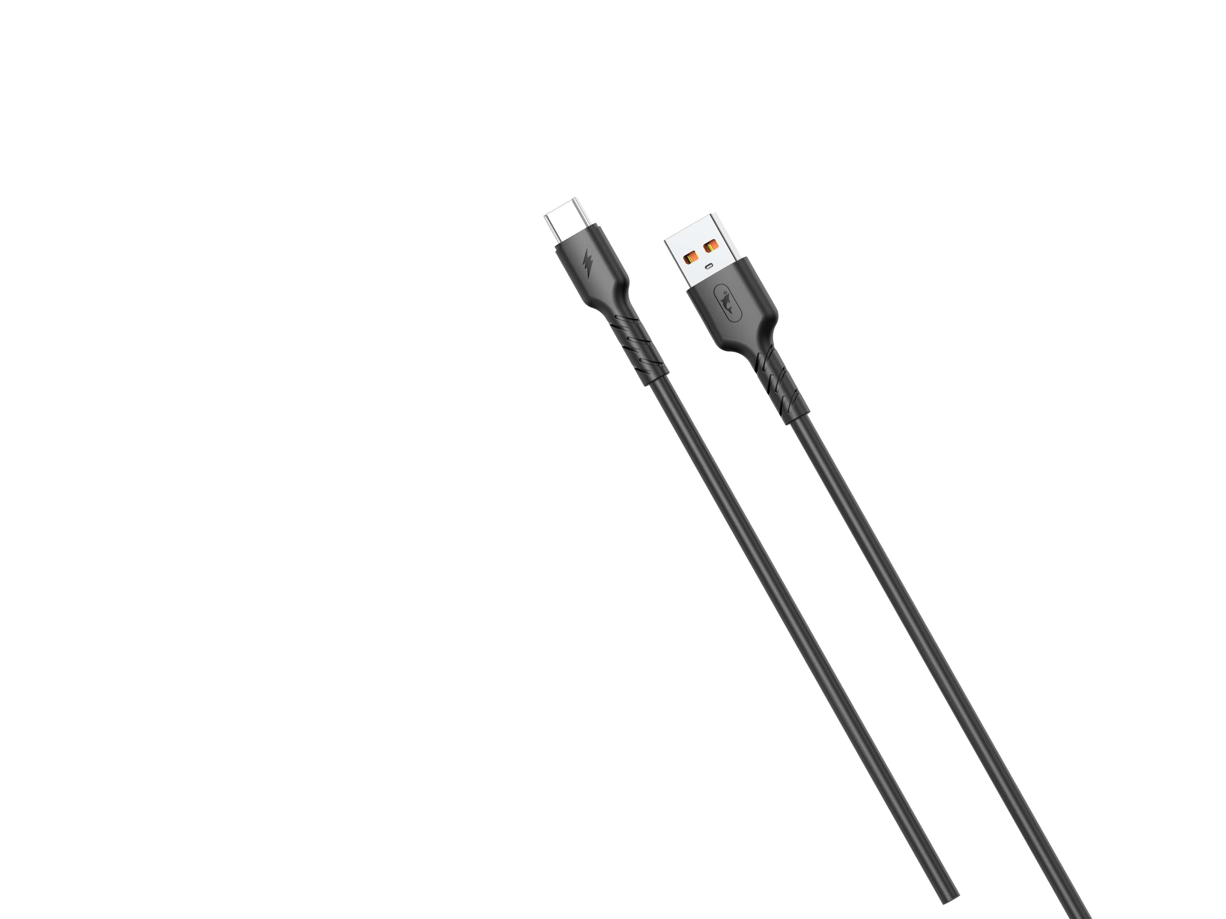 SkyDolphin S07T TPE High Elastic Line USB - USB Type-C 1м, Black (USB-000596)