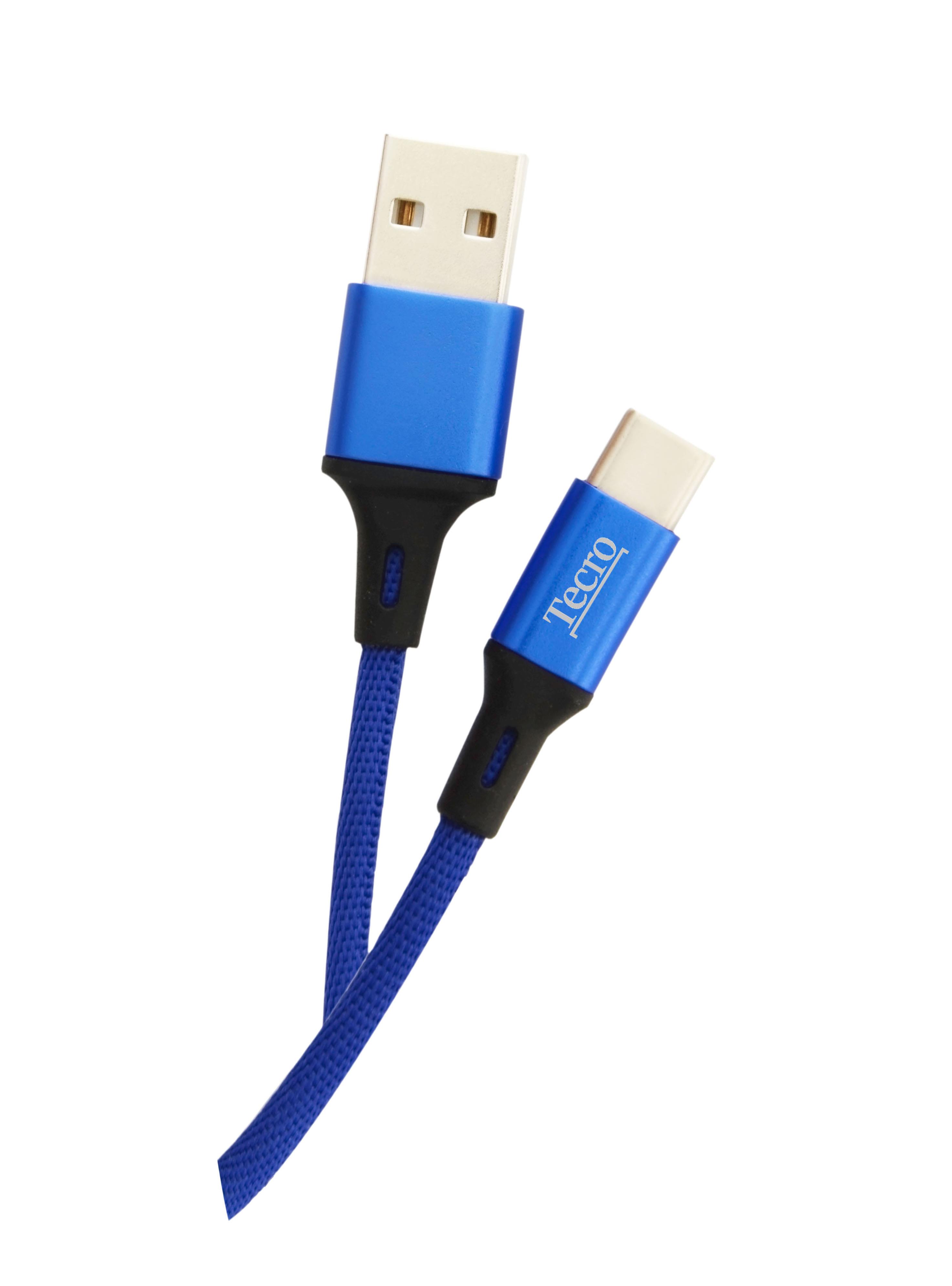 Цена кабель Tecro USB-USB Type-C, 1 м, Blue (TC-0100BE) в Киеве