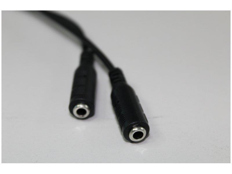 Аудіо-кабель Atcom mini-jack 3.5мм(M) to 2*mini-jack 3.5мм(F) 0,1м (16850) ціна 43.93 грн - фотографія 2