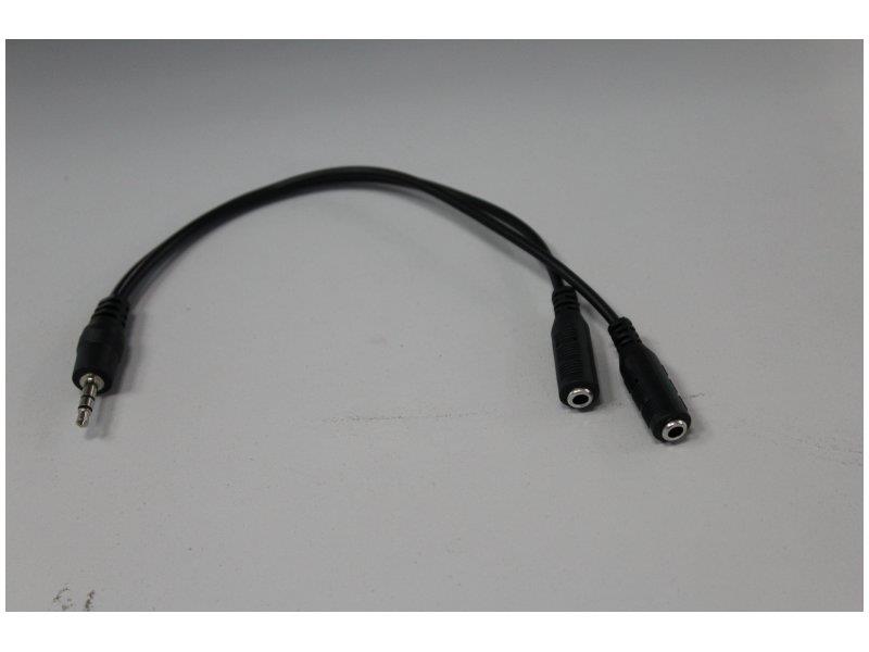 Аудио-кабель Atcom mini-jack 3.5мм(M) to 2*mini-jack 3.5мм(F) 0,1м (16850) в интернет-магазине, главное фото
