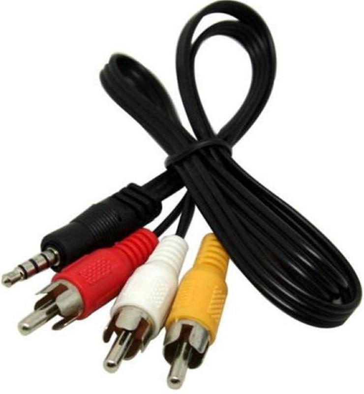 Характеристики кабель Atcom 3RCA-TRRS 3.5мм, 1.8м (17320)