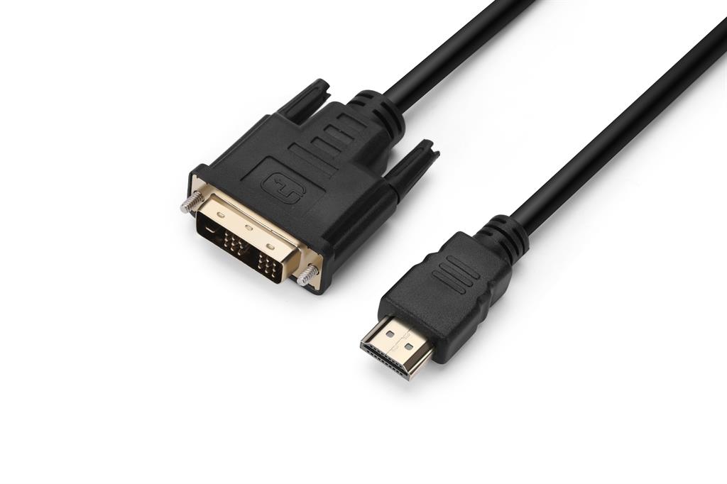 Кабель ProLogix Premium HDMI-DVI M/M Single Link, 18+1, V1.3, 0,5м (PR-HDMI-DVI-P-01-30-05m)