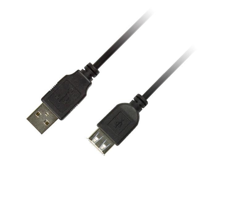 Кабель Piko USB 2.0 AM-AF, 3м, Black (1283126474118 ) в интернет-магазине, главное фото