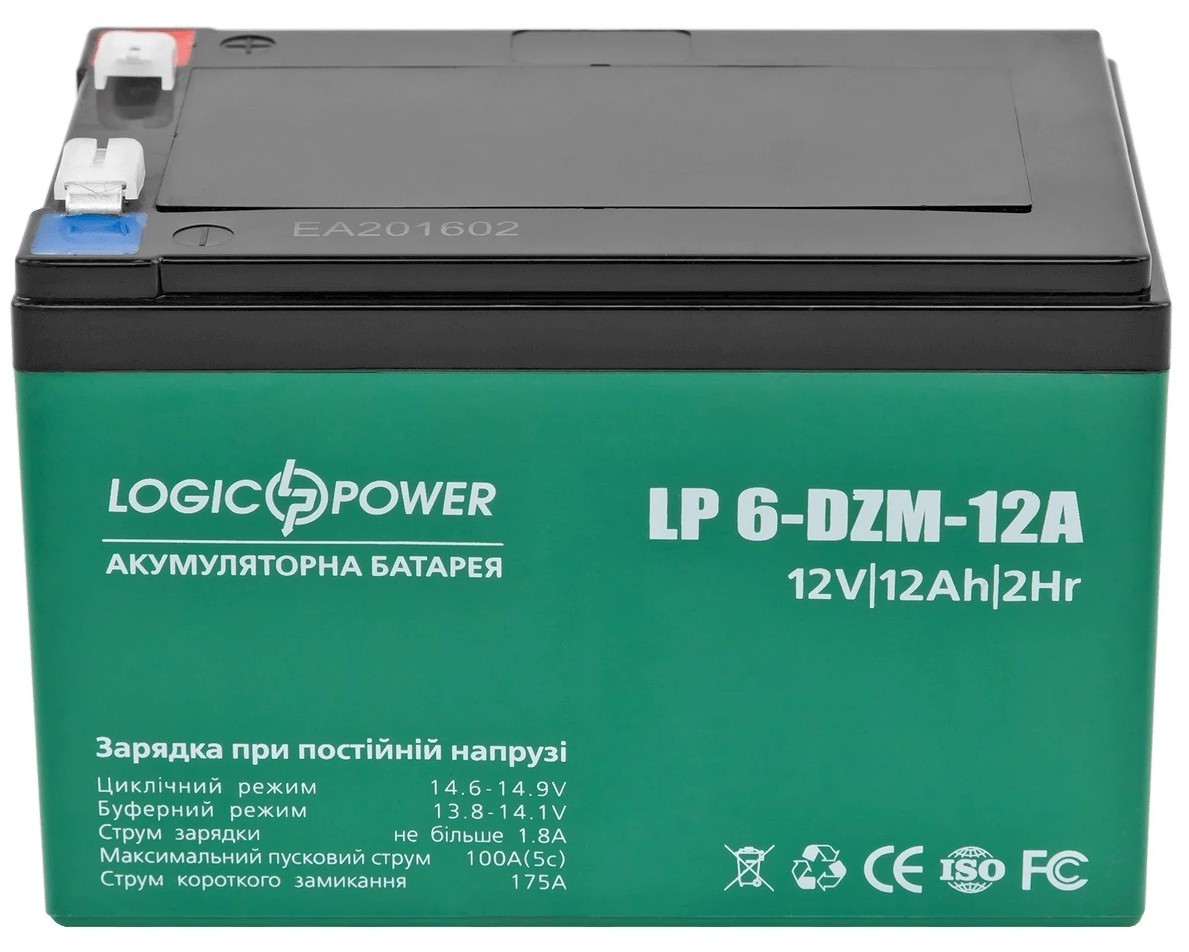 Aкумулятор LogicPower LP 12V 12AH (6-DZM-12) в інтернет-магазині, головне фото