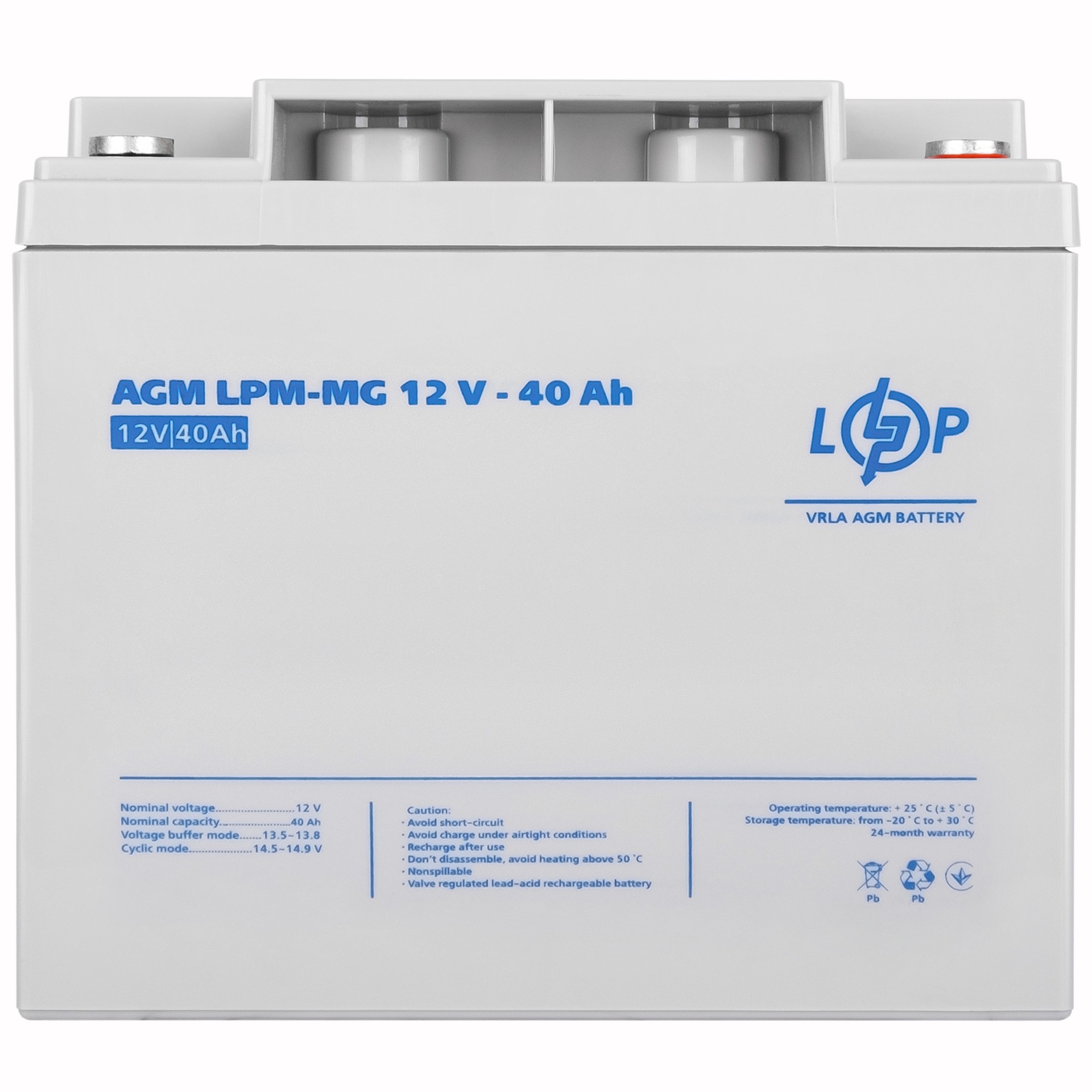 Акумулятор 40 A·h LogicPower LPM-MG 12 - 40 Ah