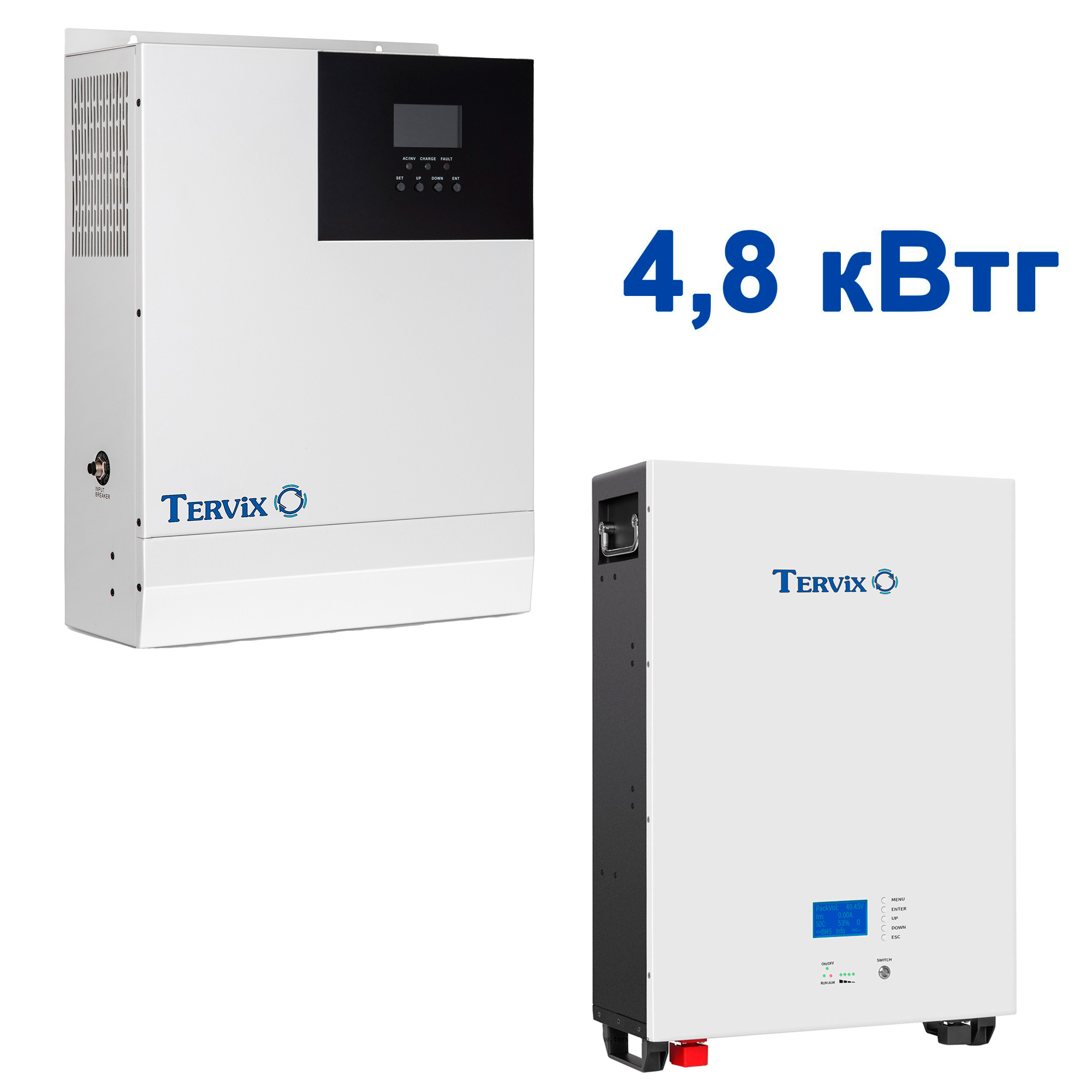 Tervix BANKA 4,8 кВтг - інвертор 5кВ + акумулятор 48В 100 Аг, 693210