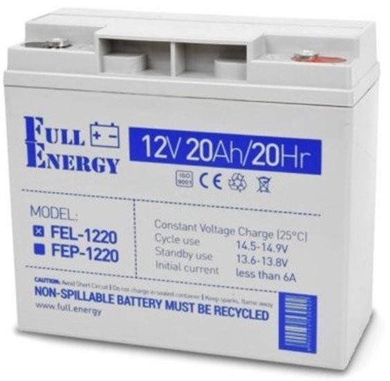 Аккумулятор гелевый Full Energy FEL-1220 12V 20Ah (FEL-1220)