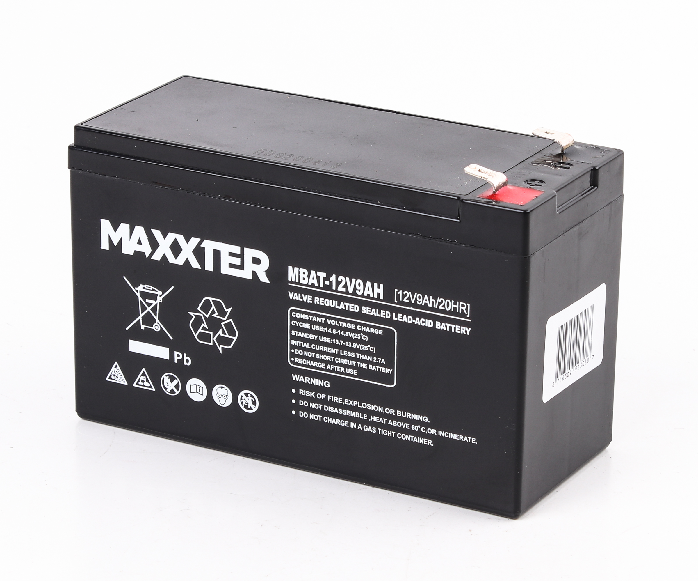 Характеристики акумулятор 9 a·h Maxxter MBAT-12V9AH