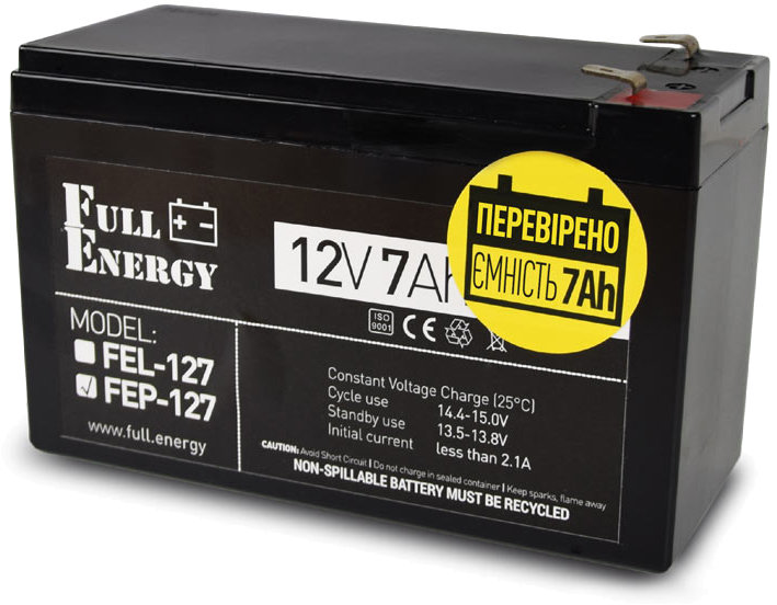 Акумулятор 7 A·h Full Energy 12V 7Ah (FEP-127)
