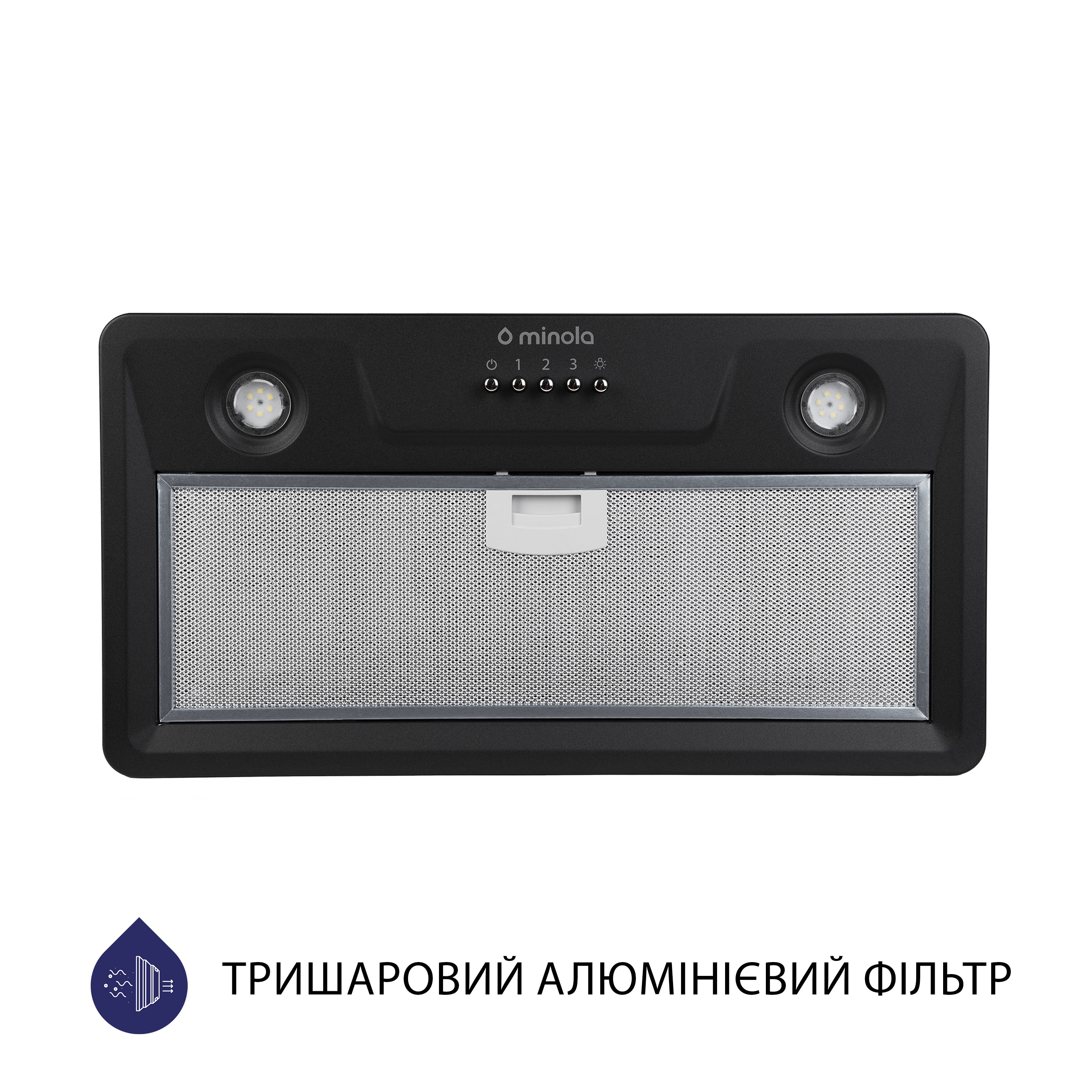 Витяжка кухонная полновстраиваемая Minola HBI 5202 BL 700 LED цена 3099.00 грн - фотография 2