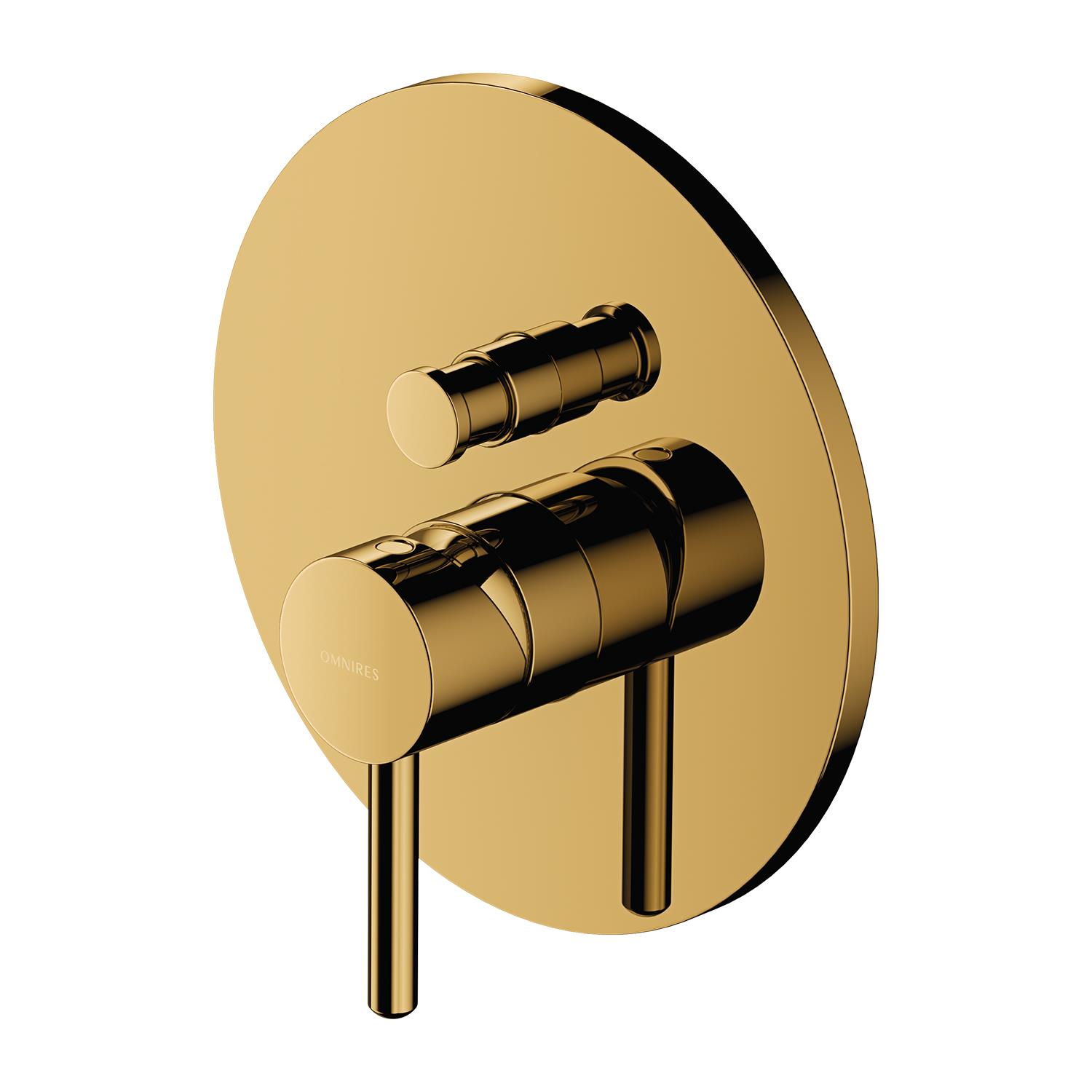 Відгуки змішувач для ванни і душу прихованого монтажу Omnires Y Gold Y1235GL в Україні