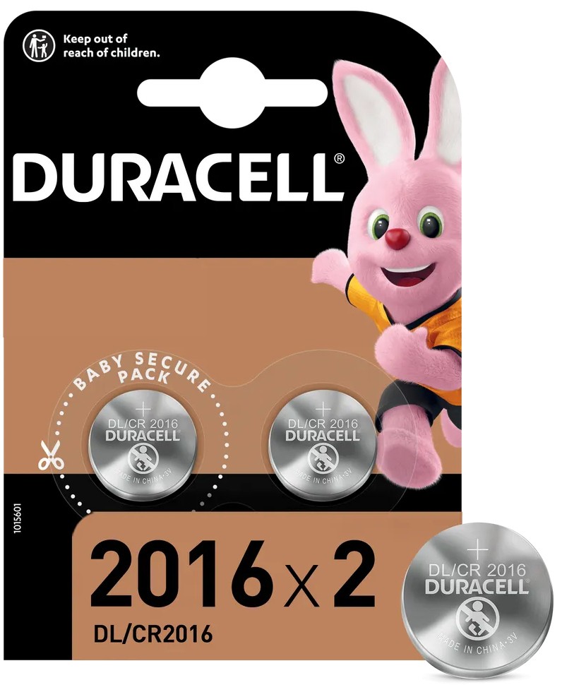 Батарейки типу CR2016 Duracell 2016 3V (DL2016/CR2016) 2 шт. (5000394045736) в Києві