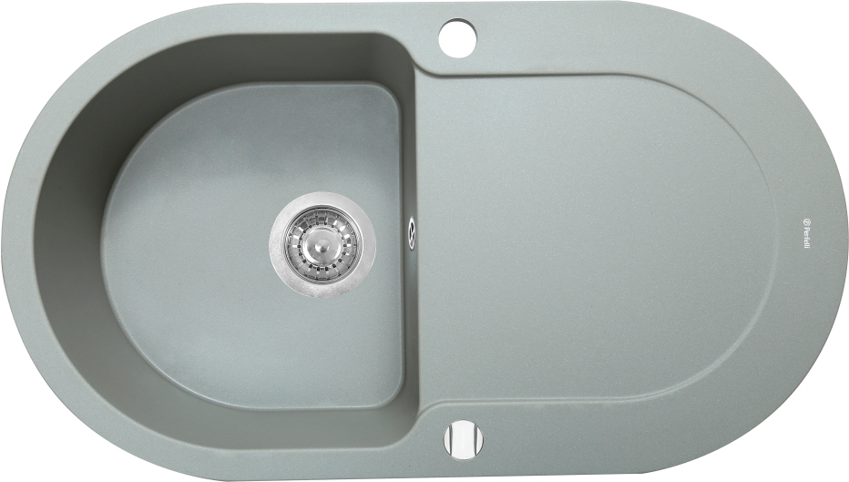 Кухонна мийка довжина 440 мм Perfelli IZETTA OGI 1141-78 GREY METALLIC
