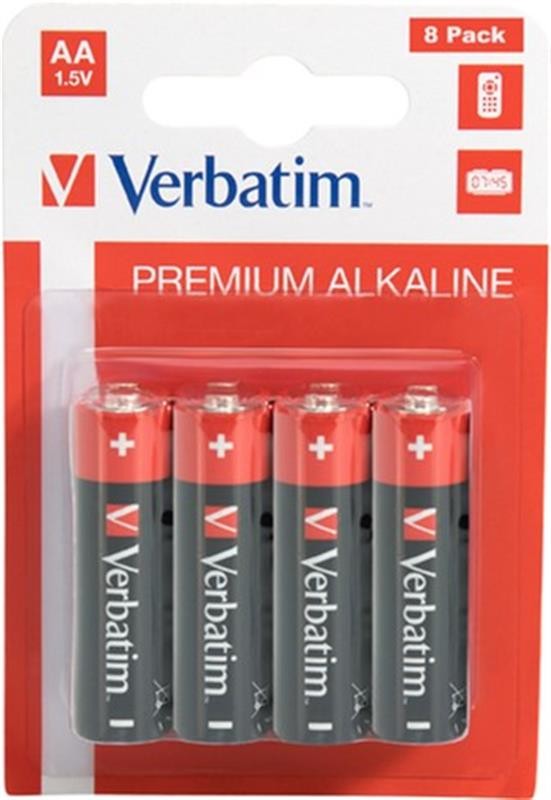 Купити батарейка Verbatim Alkaline AA/LR06 BL 8шт в Києві