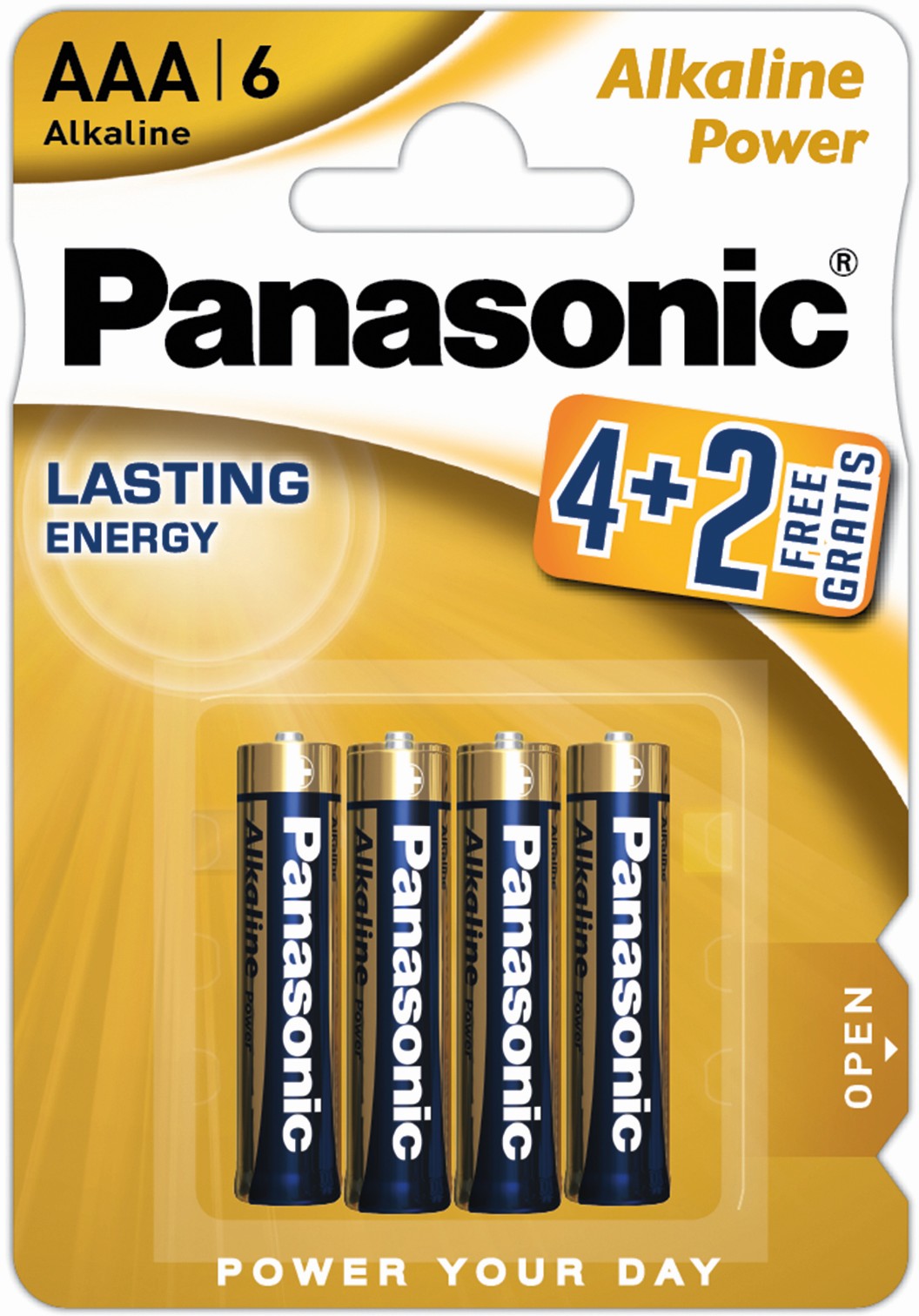 Батарейка Panasonic Power LR03 Alkaline 4+2 (LR03REB/6B2F) в интернет-магазине, главное фото