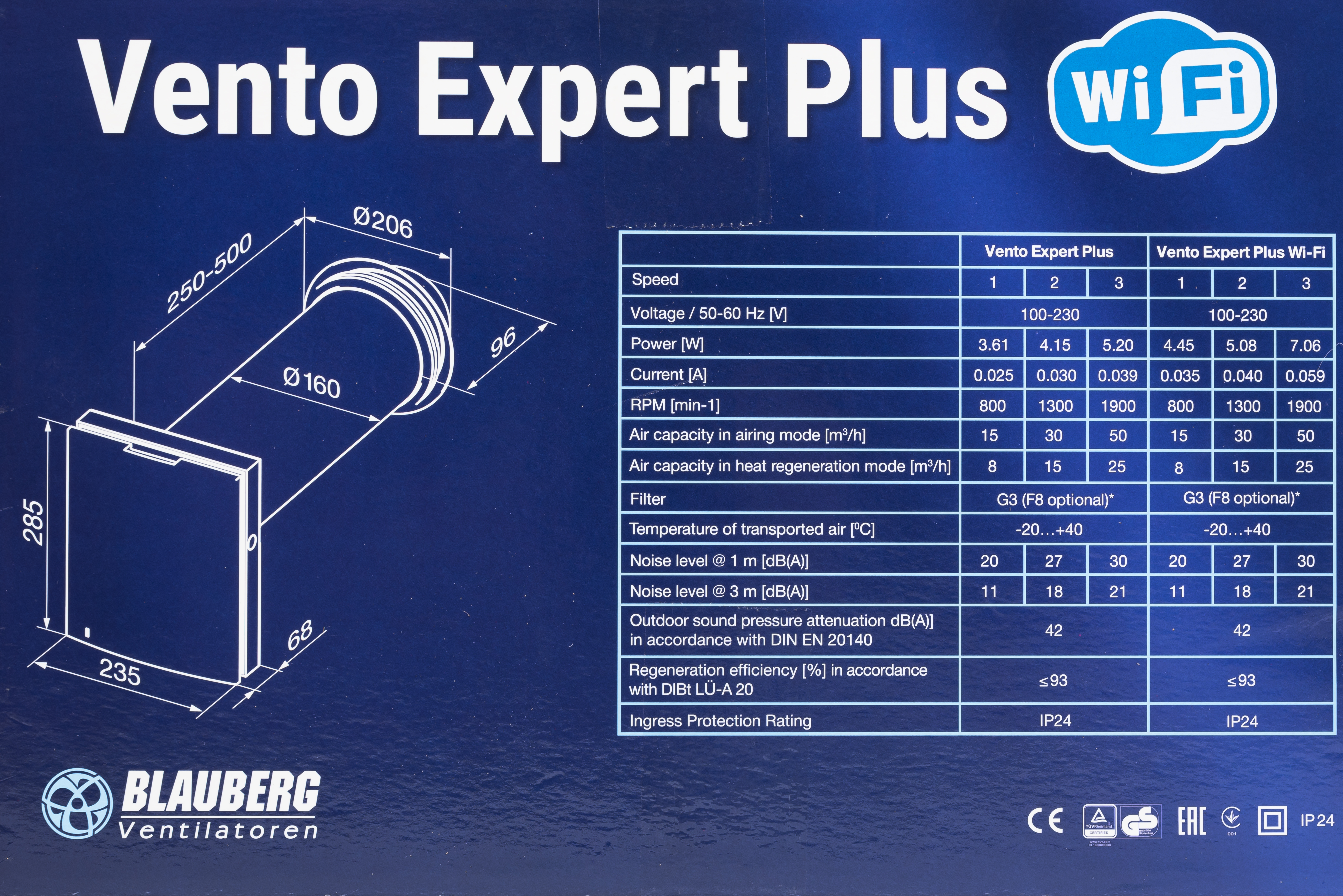 Blauberg Vento Expert Plus WiFi Black Matt в продажі - фото 19