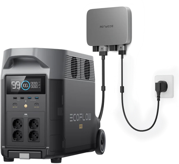 Система резервного питания для квартиры EcoFlow PowerStream - мікроінвертор 600W + зарядна станція Delta Pro