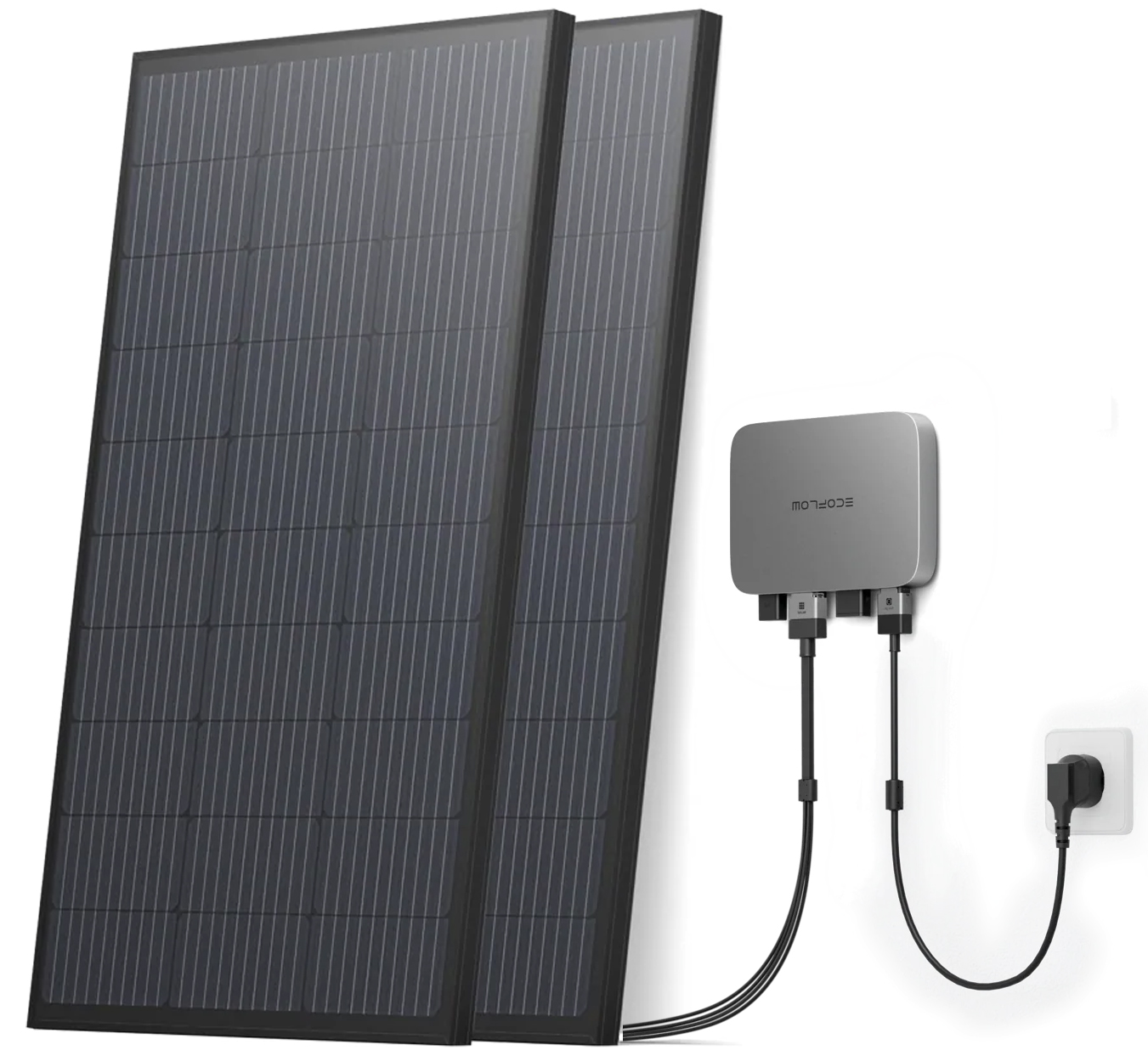 Система резервного питания EcoFlow PowerStream - мікроінвертор 800W + 2 x 400W стаціонарні сонячні панелі