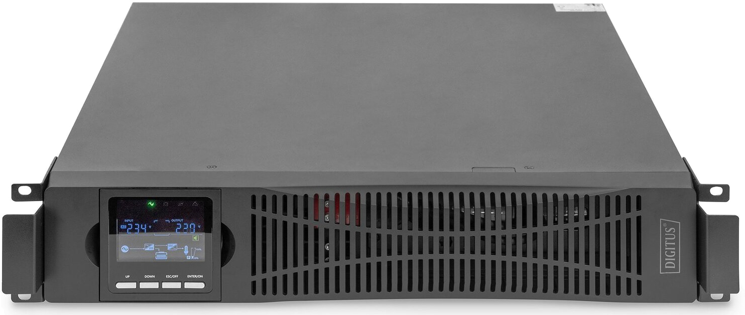 Digitus OnLine, 1000VA/1000W, LCD, 8xC13, RJ45, RS232, USB, Rack/Tower (DN-170093)