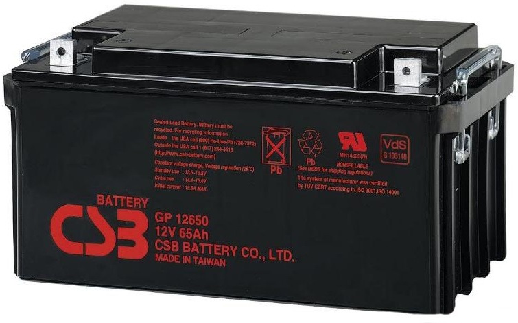 Акумулятор 65 A·h CSB 12V 65AH (GP12650/01558) AGM