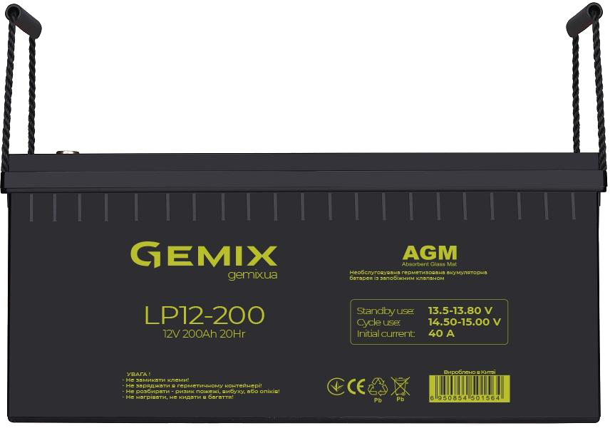 Аккумуляторная батарея Gemix LP12-200 в интернет-магазине, главное фото