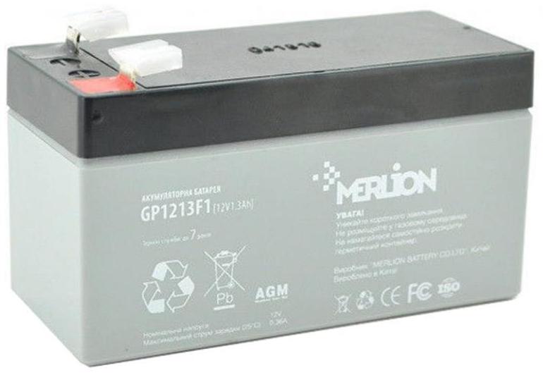 Відгуки акумуляторна батарея Merlion 12V 1.3AH (GP1213F1/06005) AGM в Україні