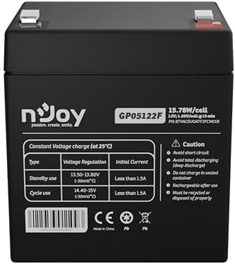 Акумуляторна батарея nJoy GP05122F 12V 5AH (BTVACEUOATF2FCN01B) AGM ціна 402.27 грн - фотографія 2