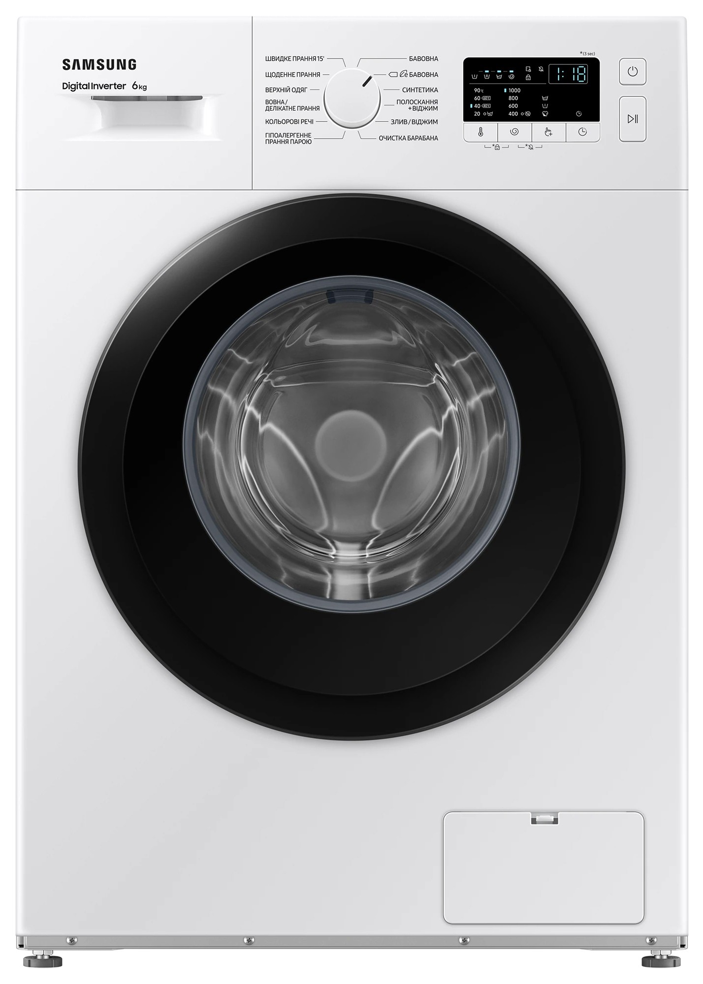 Окремостояча пральна машина Samsung WW60A3100BE/UA