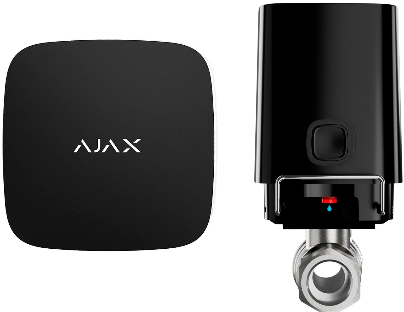 Набор для расширения Ajax WaterStop 1/2" Black с датчиком LeaksProtect Black в интернет-магазине, главное фото