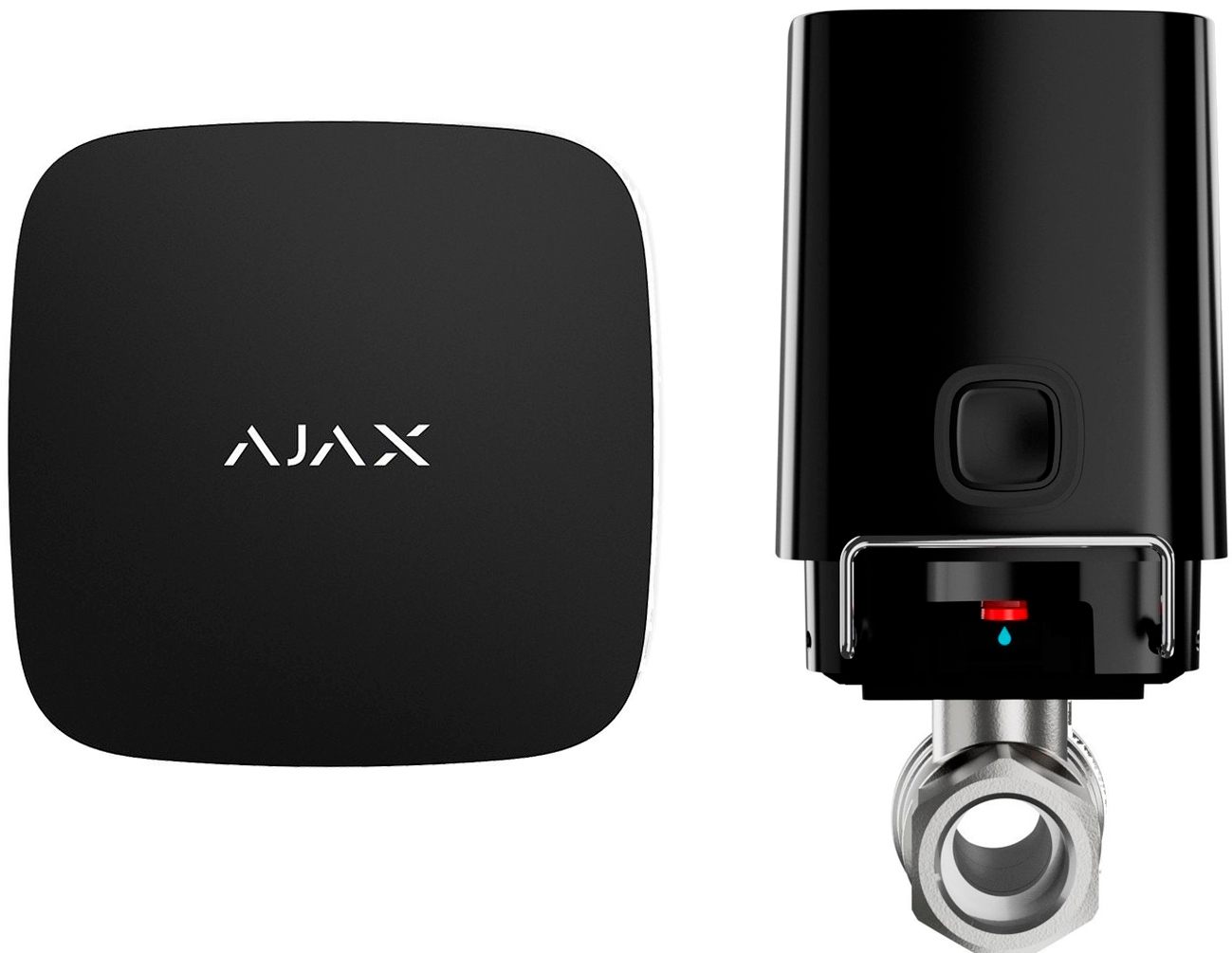 Набор для расширения Ajax WaterStop 3/4" Black с датчиком LeaksProtect Black в интернет-магазине, главное фото
