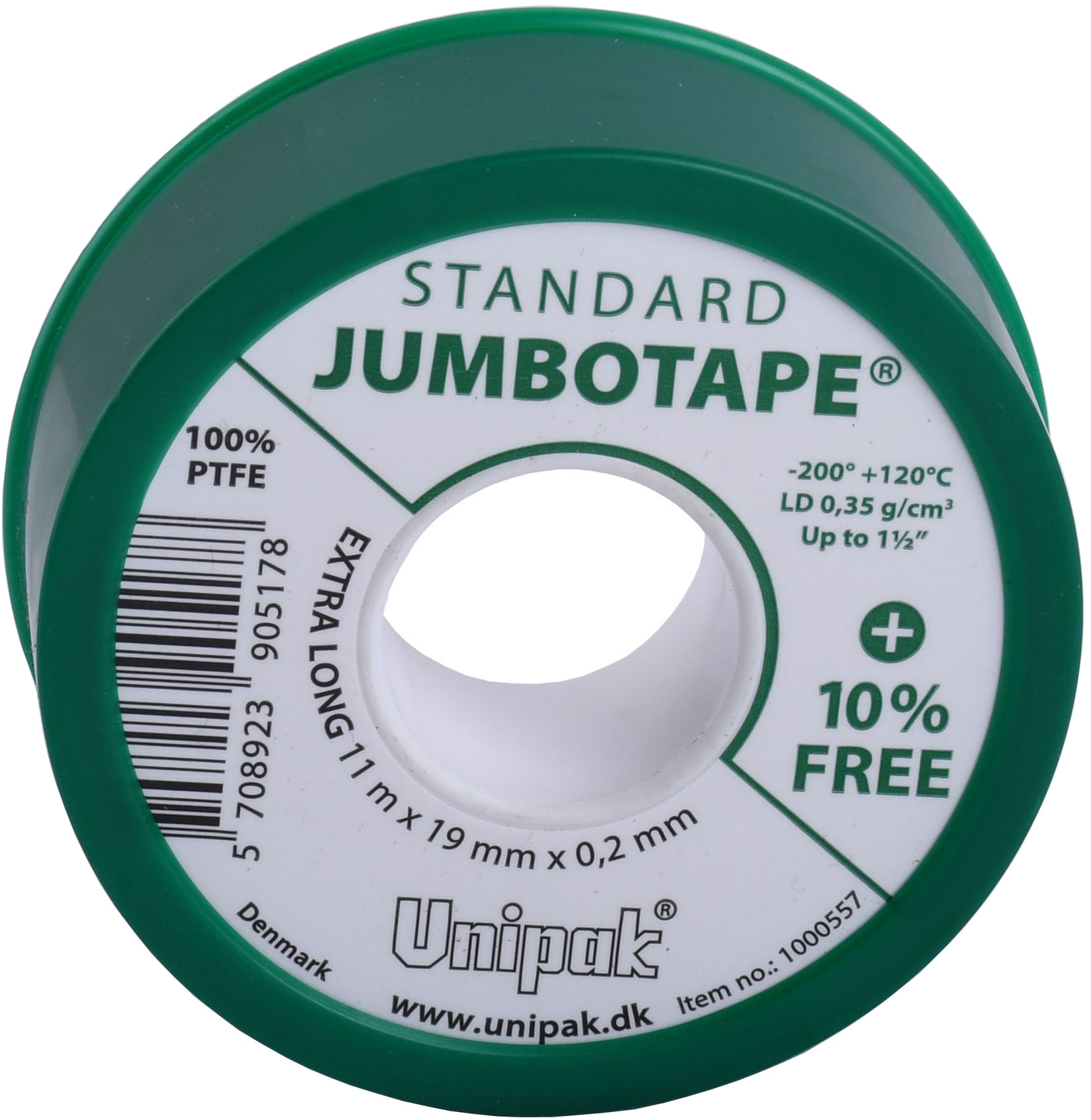 Фум лента тефлоновая Unipak Jumbotape standard  (11 х19 х0,2) в интернет-магазине, главное фото