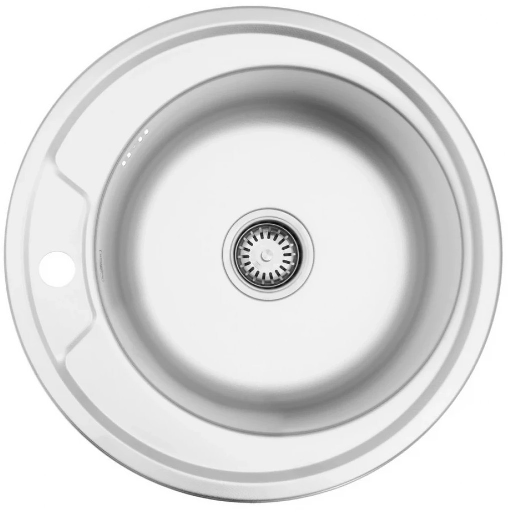 Кухонна мийка з нержавіючої сталі Kroner KRP Dekor - 490 (0,8 мм)