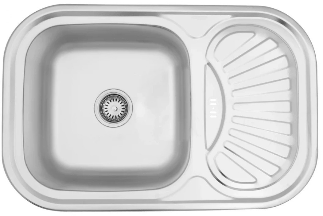 Кухонна мийка довжина 490 мм Kroner KRP Dekor - 7549 (0,8 мм)