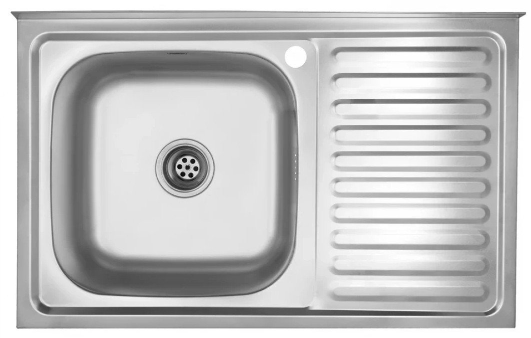 Кухонна мийка довжина 500 мм Kroner KRP Satin - 5080L (0,8 мм)