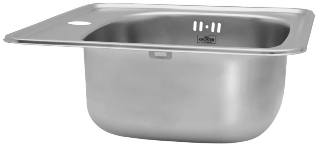 Кухонна мийка Kroner KRP Satin - 3838 (0,6 мм) ціна 882.00 грн - фотографія 2