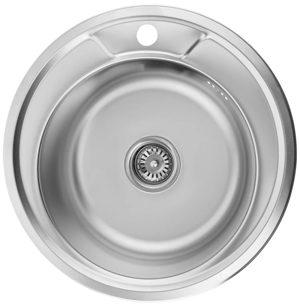 Кухонна мийка з нержавіючої сталі Kroner KRP Satin - 490 (0,6 мм)