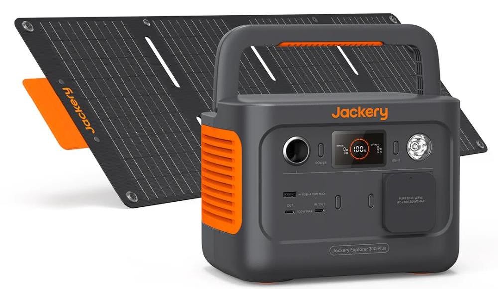 Jackery Explorer 300 Plus + Jackery SolarSaga 40 (60-0304-EUB1A1), 300Вт / 288Вт*год