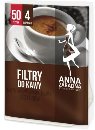 Фільтри для кавоварок Anna Zaradna №4 50 шт. (5903936019182) в інтернет-магазині, головне фото