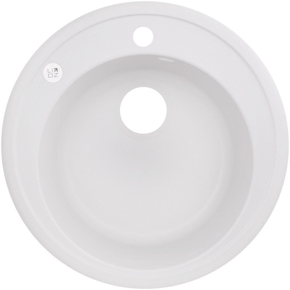 Кухонна мийка ширина 505 мм Lidz D510/200 WHI-01 (LIDZWHI01D510200)