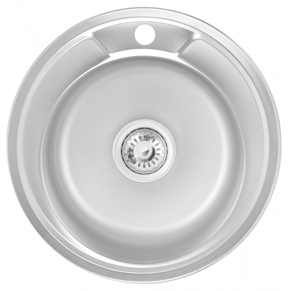 Кухонна мийка з нержавіючої сталі Lidz 490-A 0,6 мм Satin (LIDZ490A06SAT160)