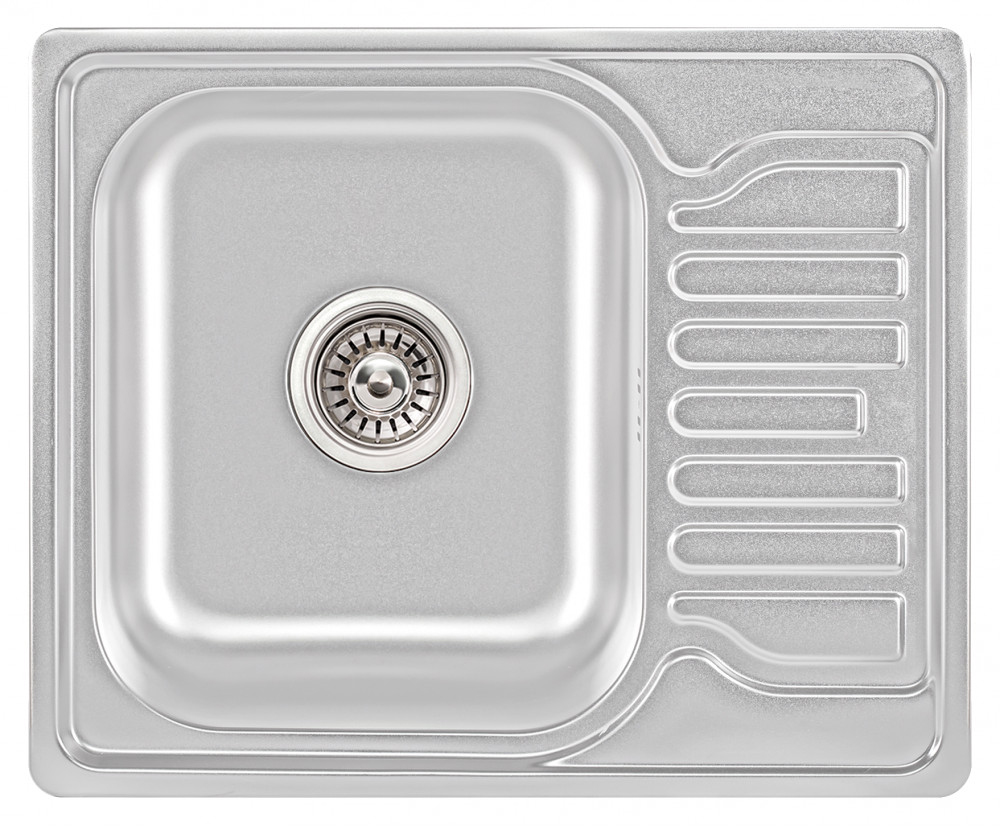 Кухонна мийка з нержавіючої сталі Lidz 5848 0,8 мм Satin (LIDZ5848SAT)